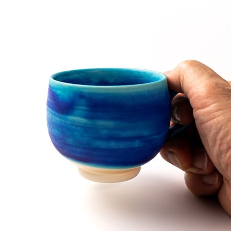 安曇野｜トルコ青マグカップ｜グラデーション｜本間友幸 / Azumino Turquoise Blue Mug