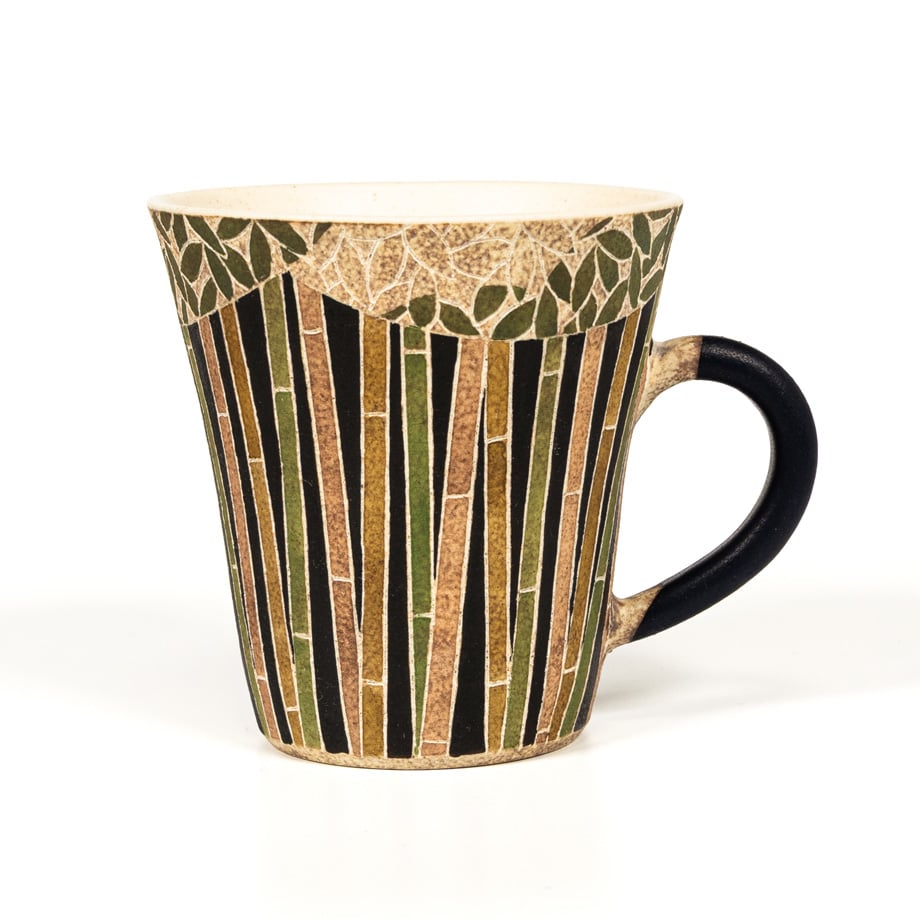 笠間焼 彩時器 竹文マグカップ / Saijiki Bamboo Motif Mug｜陶芸家