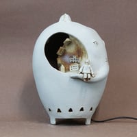 灯り／ゾウ〈Elephant Lamp〉／陶芸家 はらかおり｜ハンドメイドのルームランプ