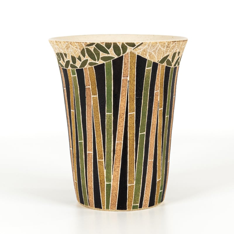 笠間焼 彩時器 竹文トールカップ / Saijiki Bamboo Tall Cup｜陶芸家