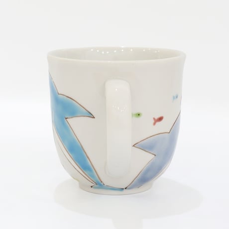 九谷焼 色絵遊｜海の仲間たち マグカップ｜Sea Friends Mug