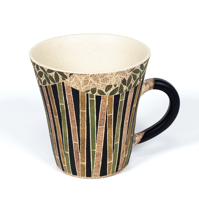 笠間焼 彩時器 竹文マグカップ / Saijiki Bamboo Motif Mug｜陶芸家