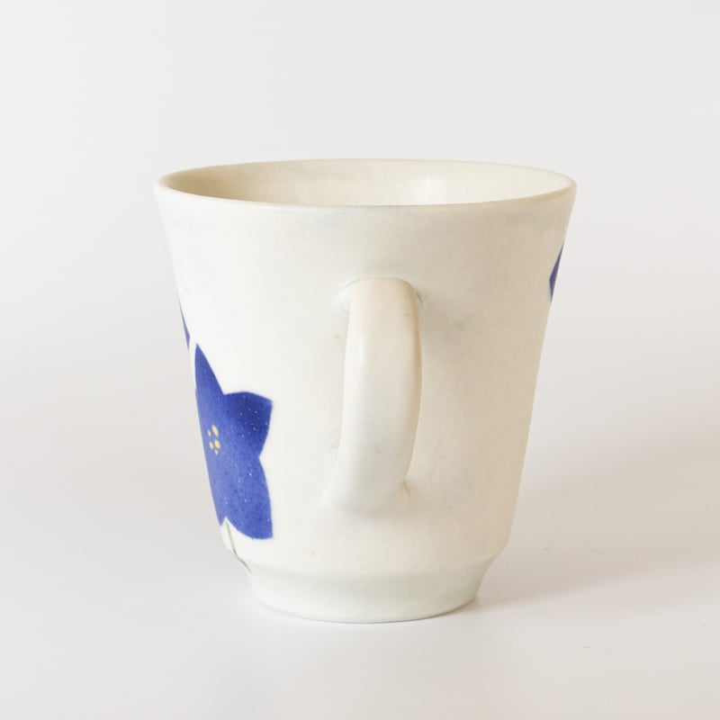 浜渡富雄｜桔梗文 マグカップ（彩泥紙抜き）Kikyo Mug Cup | Craft OGAWA