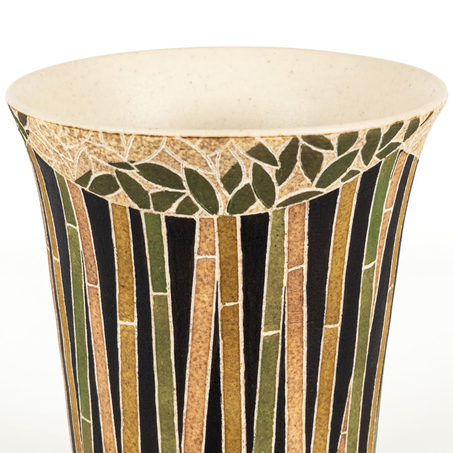 笠間焼 彩時器 竹文トールカップ / Saijiki Bamboo Tall Cup｜陶芸家