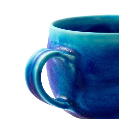 安曇野｜トルコ青マグカップ｜グラデーション｜本間友幸 / Azumino Turquoise Blue Mug