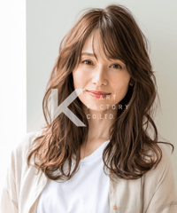 透明感ロングウェーブのナチュラルヘア