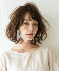 ふんわりウェーブボブのアンニュイヘア