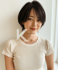 黒髪コンパクトボブのミニマルヘア