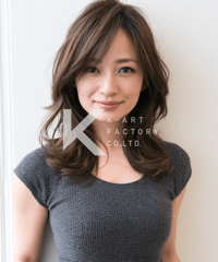 大人フェミニンな巻き髪ミディアムヘア