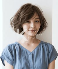 ふんわりパーマボブの柔らかフェミニンヘア