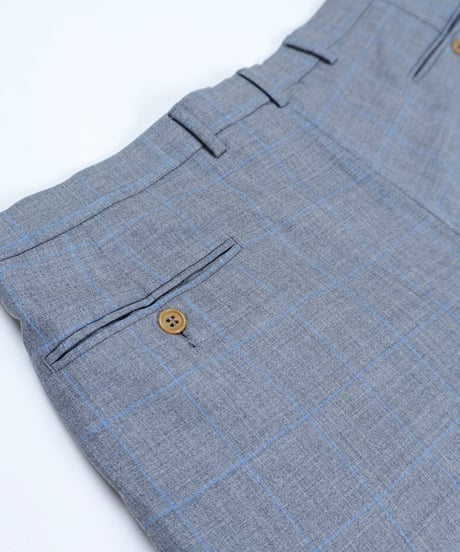 "dunhill" Checked Two-Tuck Tapered Slacks