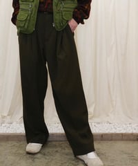Two-Tuck Embroidered Slacks