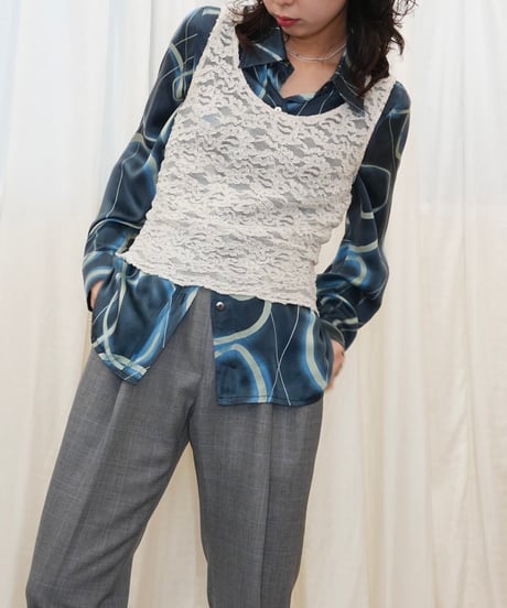Geometric Swirl Silk Shirt