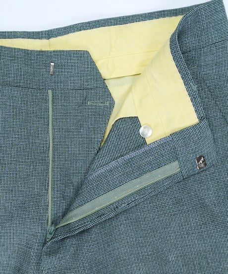 Moss Green Cross-Hatch Slacks