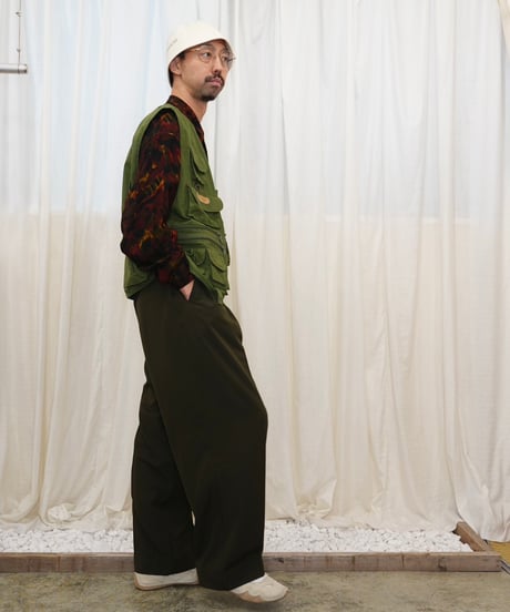 Two-Tuck Embroidered Slacks