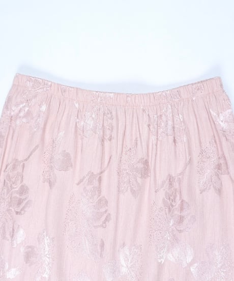 90s Dusty Pink Jacquard Mermaid Skirt