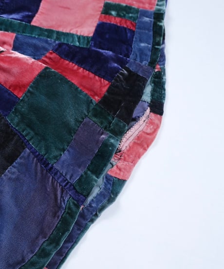 Velvet Patchwork Flare Skirt