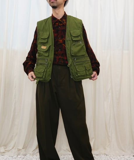 Gingham Check Lined Fishing Vest