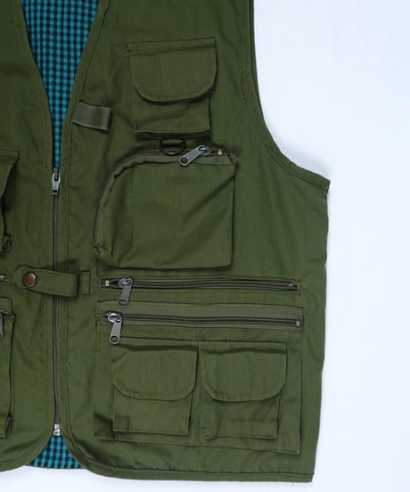 Gingham Check Lined Fishing Vest