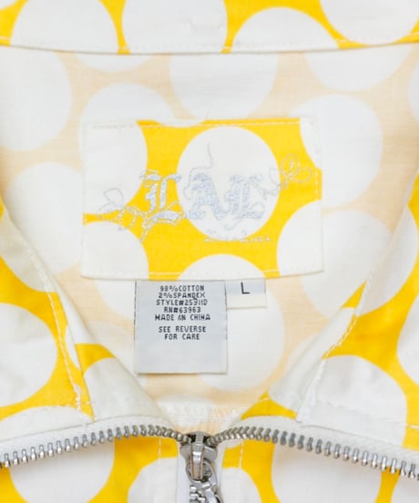 Yellow Dot 2-Way Collar Zip Jacket
