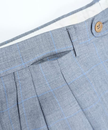 "dunhill" Checked Two-Tuck Tapered Slacks