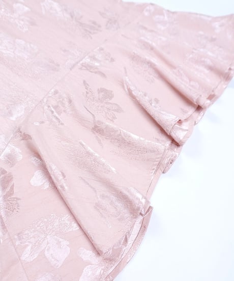 90s Dusty Pink Jacquard Mermaid Skirt