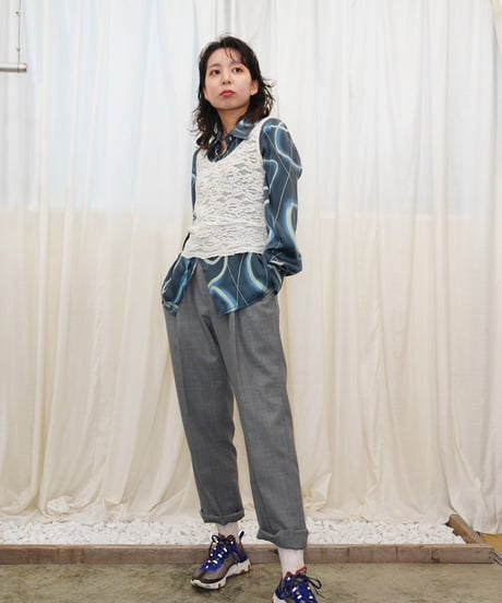 "dunhill" Checked Two-Tuck Tapered Slacks