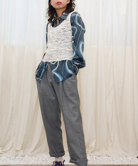 Geometric Swirl Silk Shirt