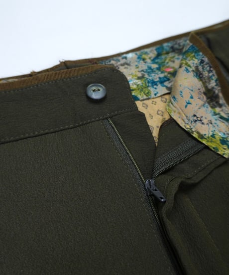Two-Tuck Embroidered Slacks