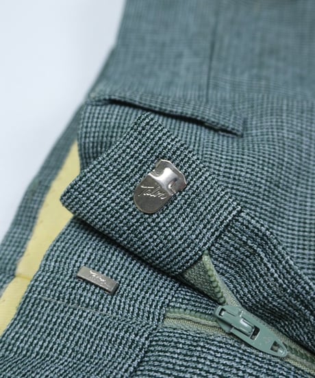 Moss Green Cross-Hatch Slacks