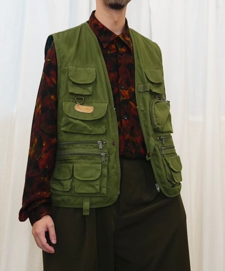 Gingham Check Lined Fishing Vest