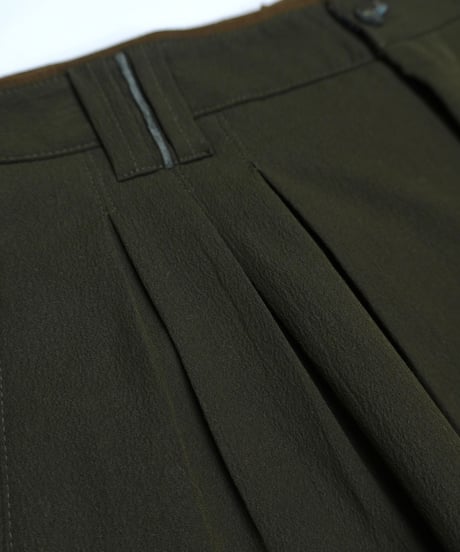 Two-Tuck Embroidered Slacks