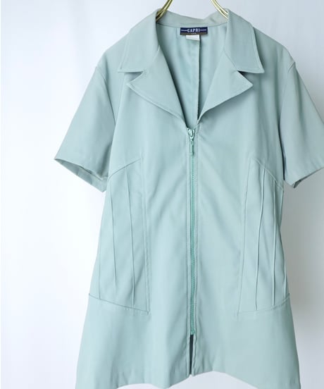 90s Short Sleeve Tailored Zip-Up Jacket Made in USA