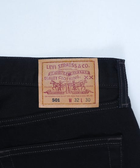 90s "Levi's 501" Black Jeans After-dyed "Made in USA" / W32 L30