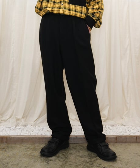 Two-Tuck Wool Slacks
