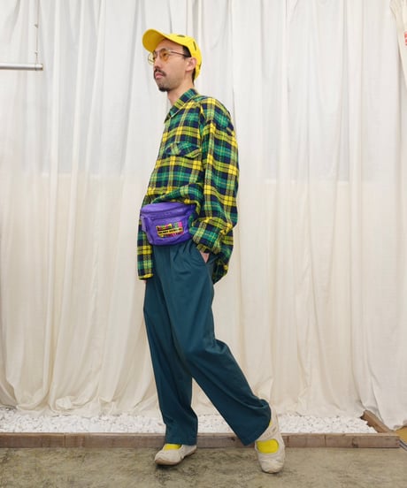 90s Action Pleats Checked Flannel