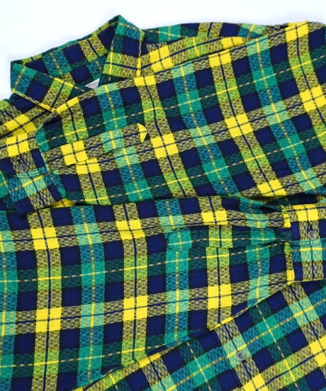 90s Action Pleats Checked Flannel