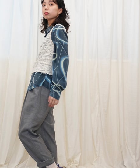 Geometric Swirl Silk Shirt