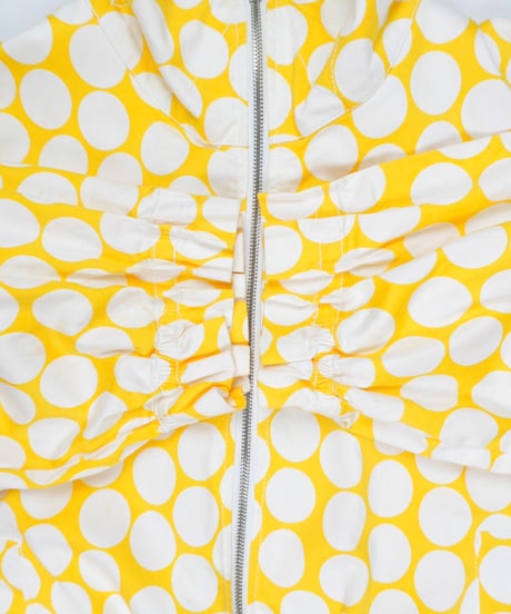 Yellow Dot 2-Way Collar Zip Jacket