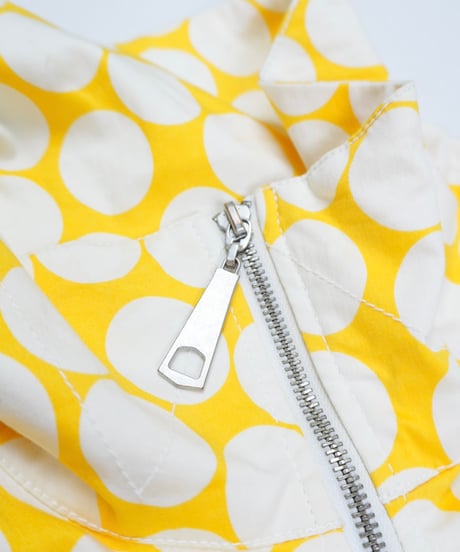 Yellow Dot 2-Way Collar Zip Jacket