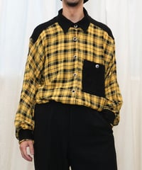 Oversized Black-Accent Check Shirt
