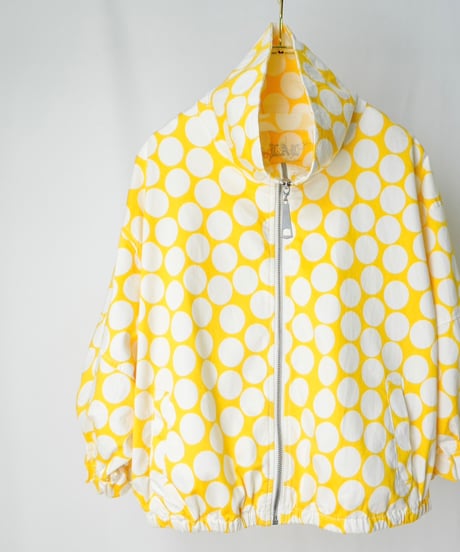 Yellow Dot 2-Way Collar Zip Jacket