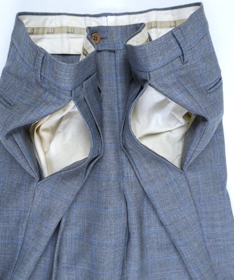 "dunhill" Checked Two-Tuck Tapered Slacks