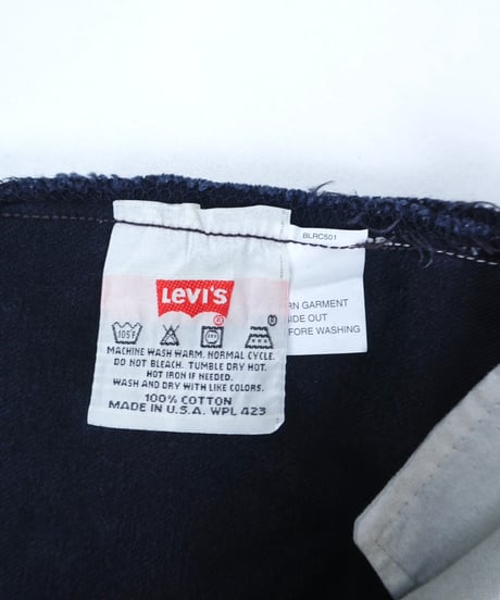 90s "Levi's 501" Black Jeans After-dyed "Made in USA" / W32 L30
