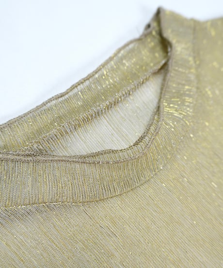 Glitter Sheer Flare Sleeve Top