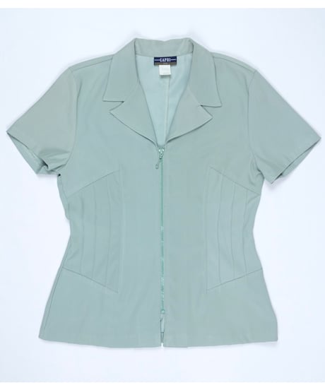 90s Short Sleeve Tailored Zip-Up Jacket Made in USA