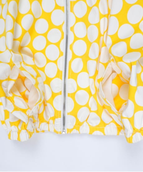 Yellow Dot 2-Way Collar Zip Jacket