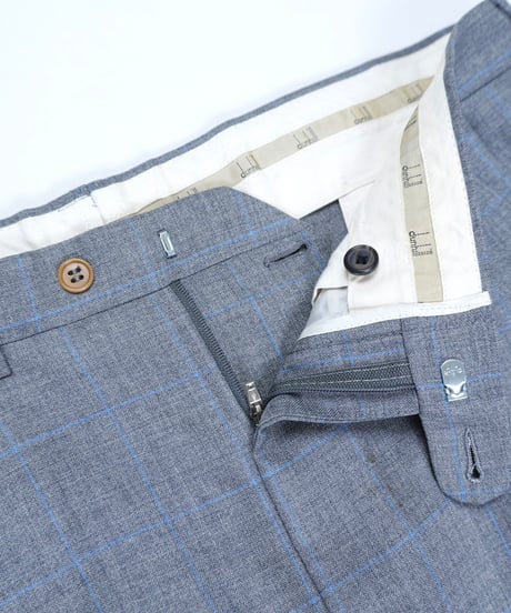 "dunhill" Checked Two-Tuck Tapered Slacks