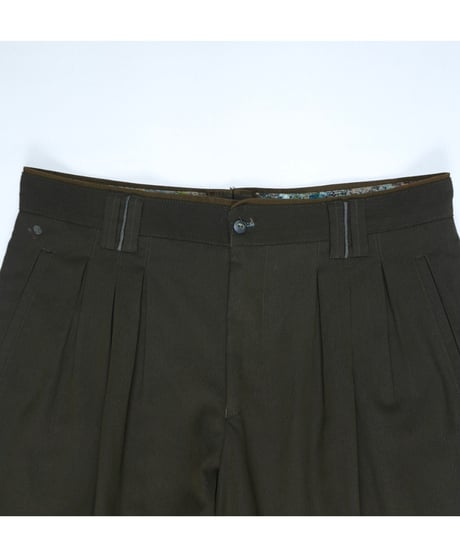 Two-Tuck Embroidered Slacks