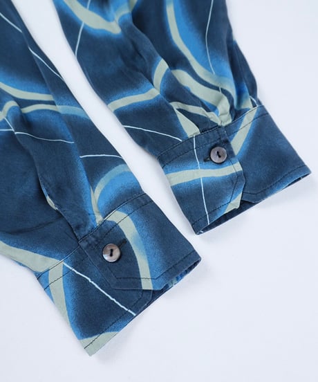 Geometric Swirl Silk Shirt